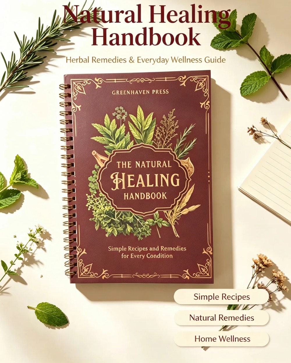 The Natural Healing Handbook N - Herbal Wellness Book review and price