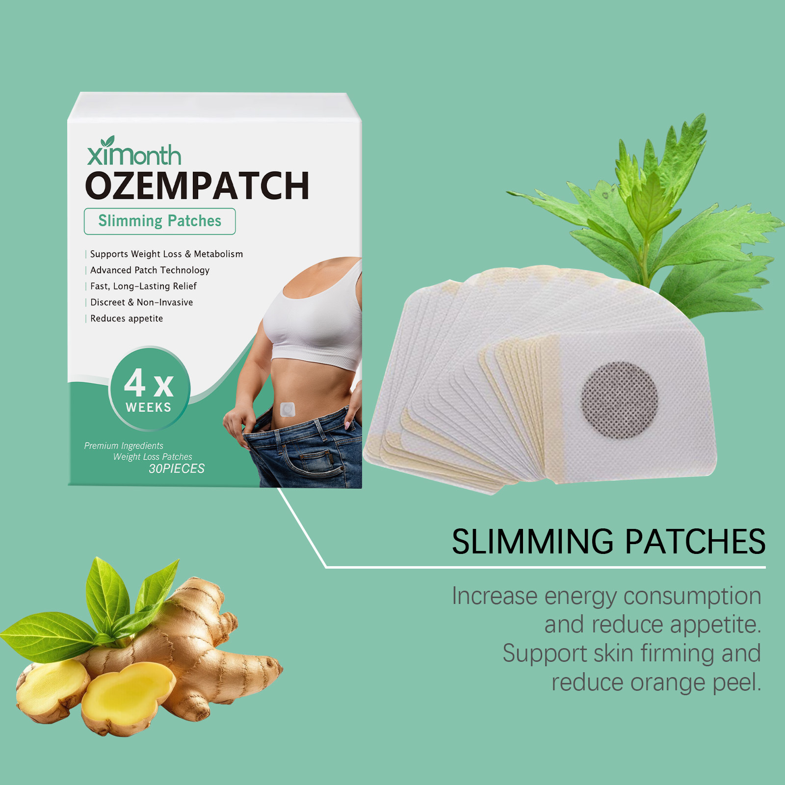 Ximonth Body Shaping Patches I - Herbal Wellness For You review and price